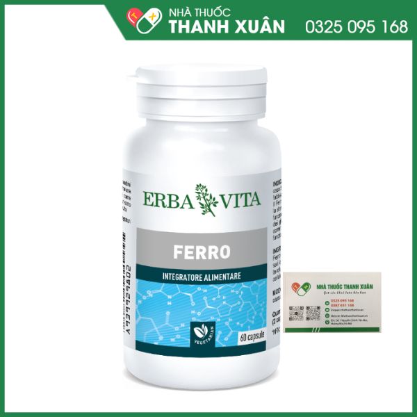 ERBA VITA FERRO - Hộp 60 viên hỗ trợ bổ sung sắt